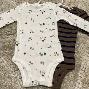 Two (2) Long Sleeve Onesies